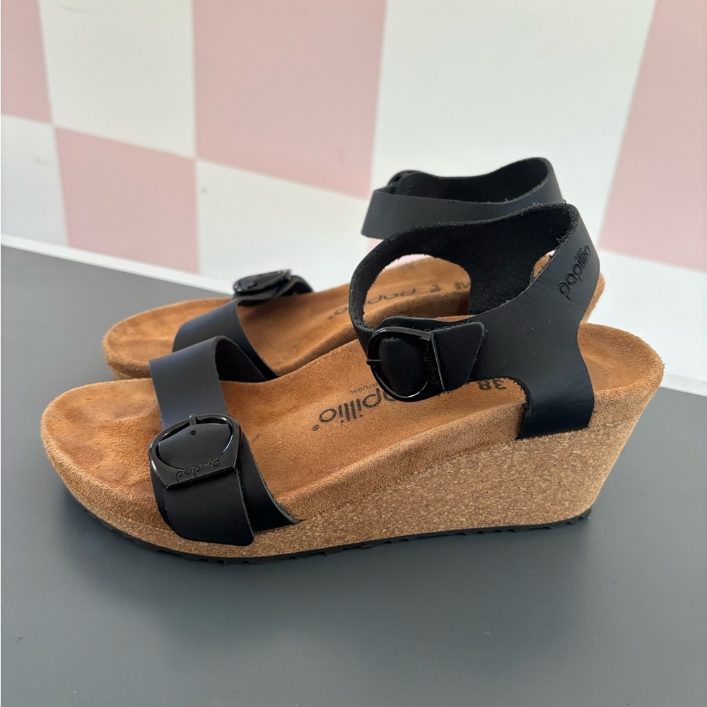 Papillio Women's Black Ankle-Strap Sandals - Picture 2 of 5